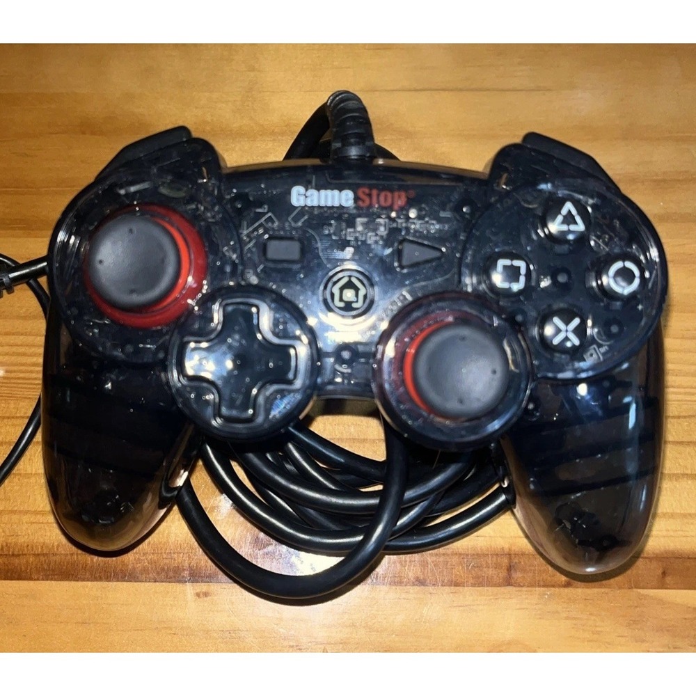 Play Station 2 Controller Transparent Controller Wired PlayStation Console